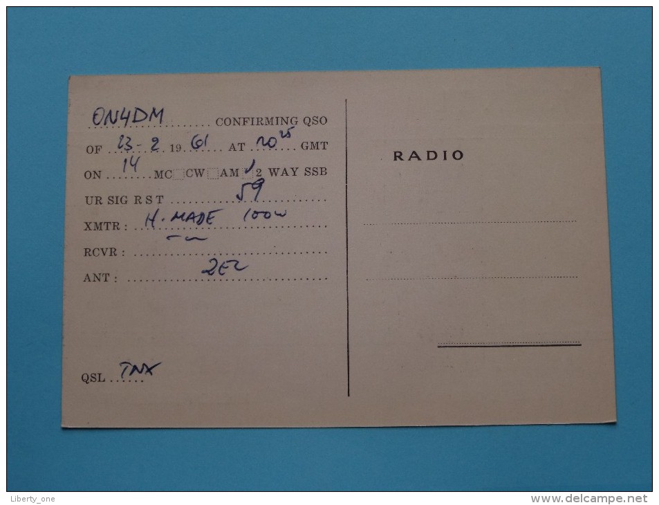 ISRAEL Abe I. Nagel Beth Charsina ( 4X4IX ) Herzlia Rechov Hakeshet - CB Radio - 1961 ( Zie Foto Voor Details ) - Radio Amateur
