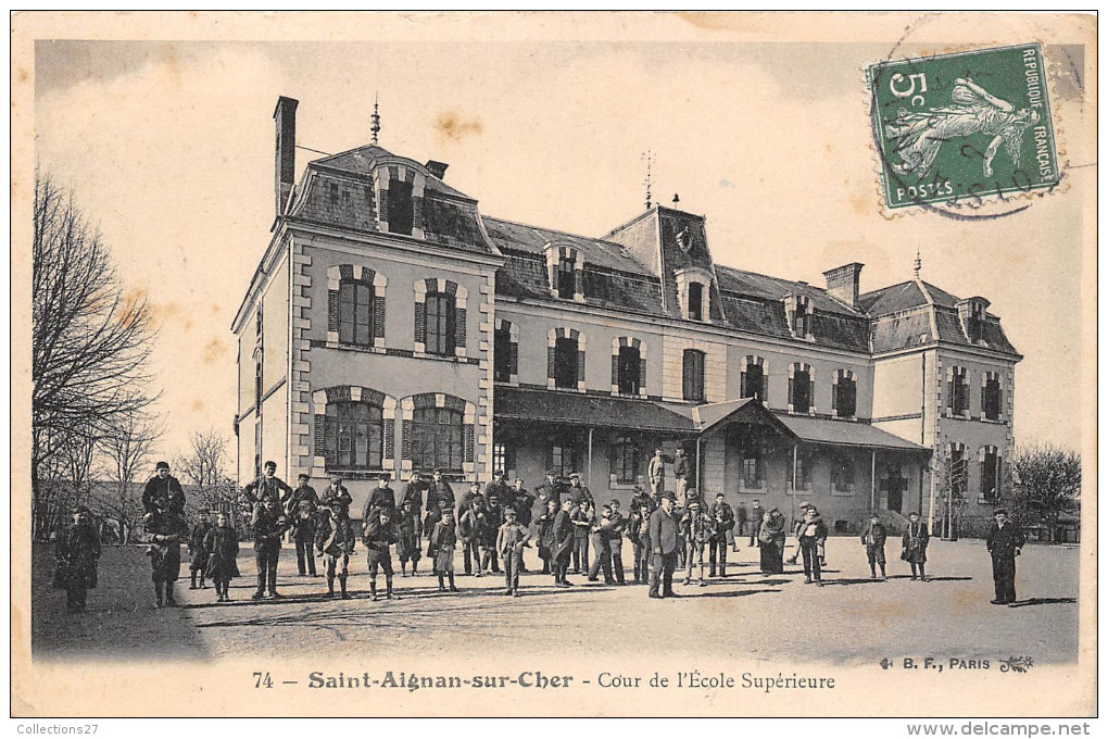 41-SAINT-AIGNAN- COUR DE L'ECOLE SUPERIEURE - Saint Aignan