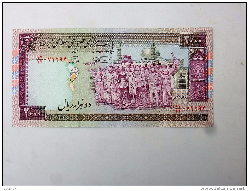 IRAN : Billet De 2000 Rials, - Etat Neuf - Iran