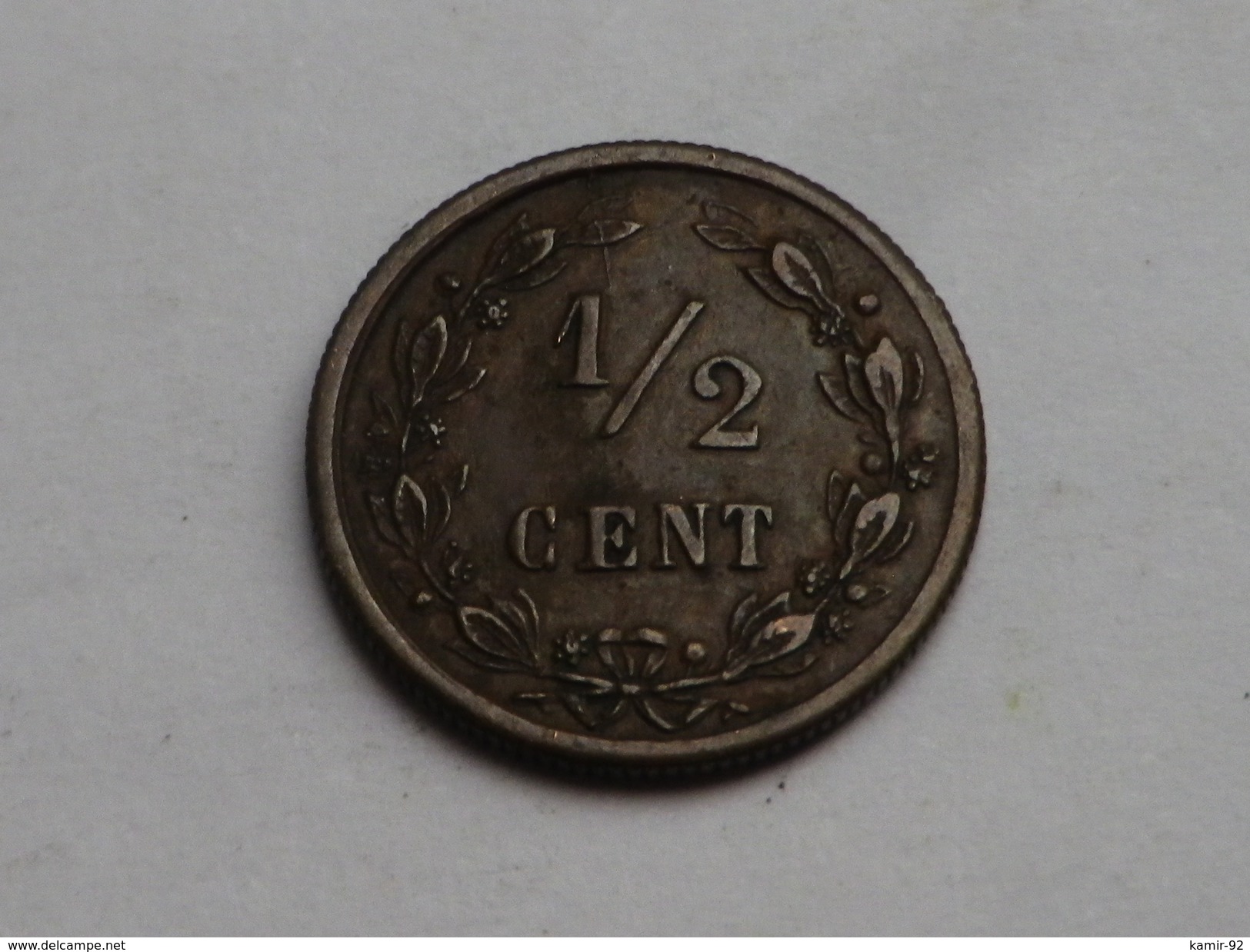 Pays Bas  1/2 Cent 1898  KM# 109  Tirage Le Plus Bas De La Série    TTB - 0.5 Cent