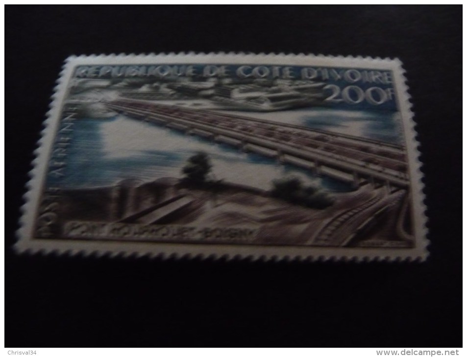 TIMBRE   COTE  D´ IVOIRE     POSTE  AERIENNE  N  19   NEUF  LUXE**  COTE  5,00  EUROS - Côte D'Ivoire (1960-...)