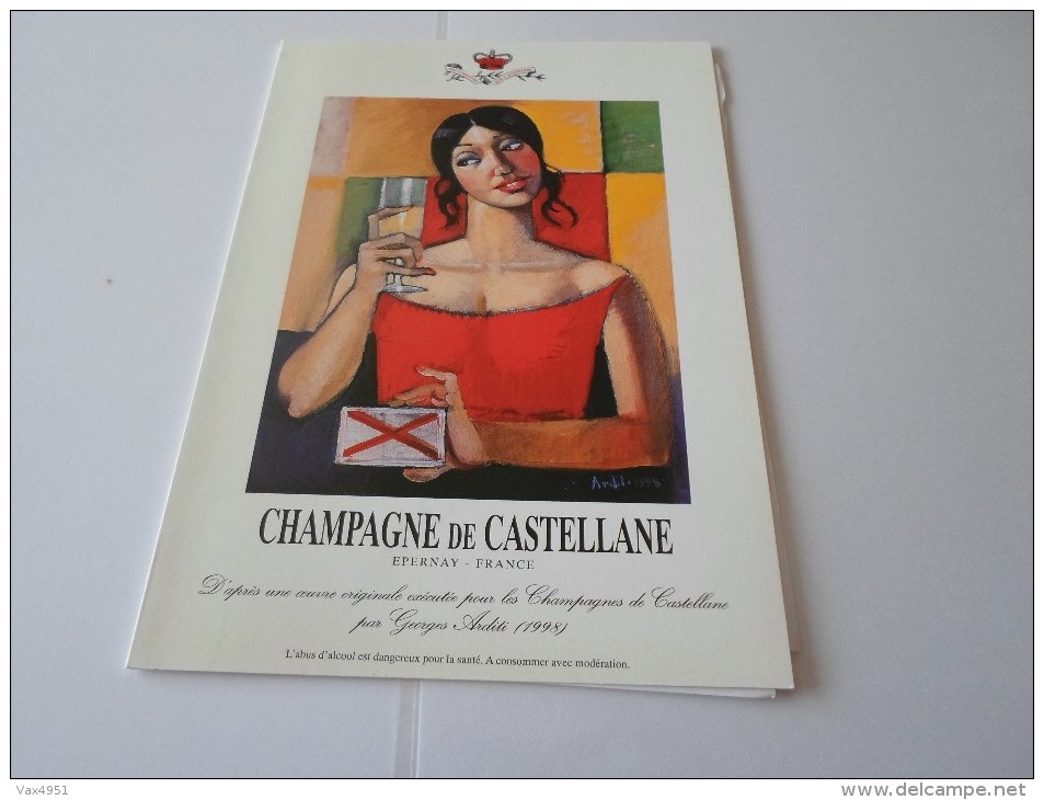 N CHAMPAGNE DE CASTELLANE EPERNAY VERNISSAGE DU SALON ORANGE 26 SEPTEMBRE  2000 - Autres & Non Classés