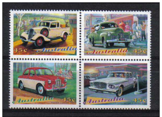 Australia 1997 Classic Cars 4-block Y.T. 1571/1574 ** - Mint Stamps