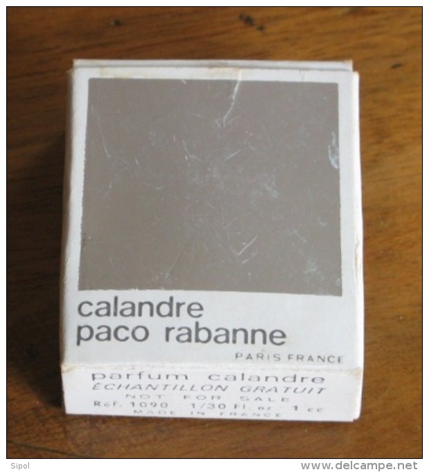 Calandre De Paco Rabanne  Flacon Verre Dans Son Emballage Carton Blanc Et Miroir - Perfume Samples (testers)