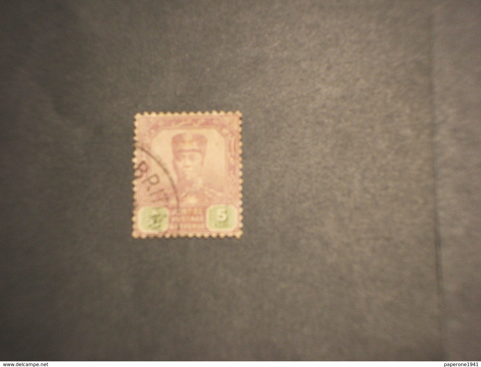 JOHORE - 1911/9 SULTANO  5 C.. - TIMBRATO/USED - Johore