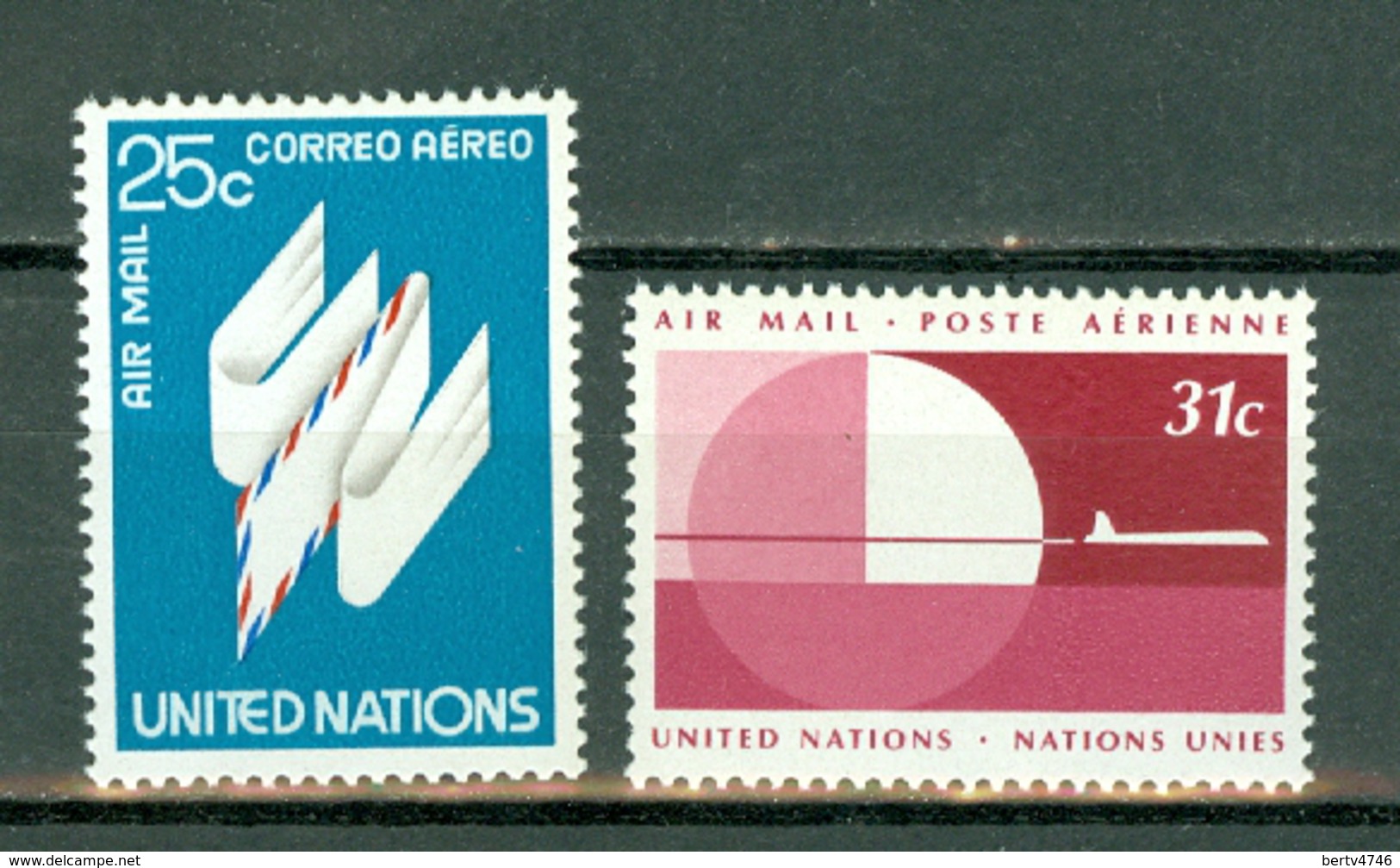 UNO New York 1982 Yv PA 22/23**, MNH  Cote Yv &euro; 2,60 - Luftpost