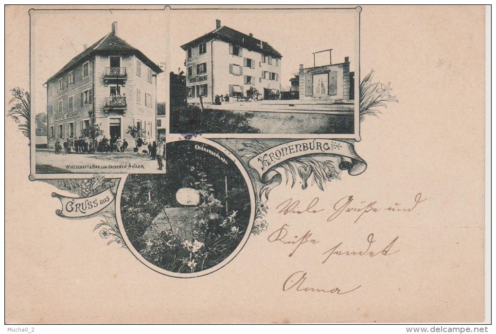 67-CRONENBOURG - 3 VUES - WIRTSCHAFT ZUM GOLDENEN ANKER - BELLE CARTE - Brumath