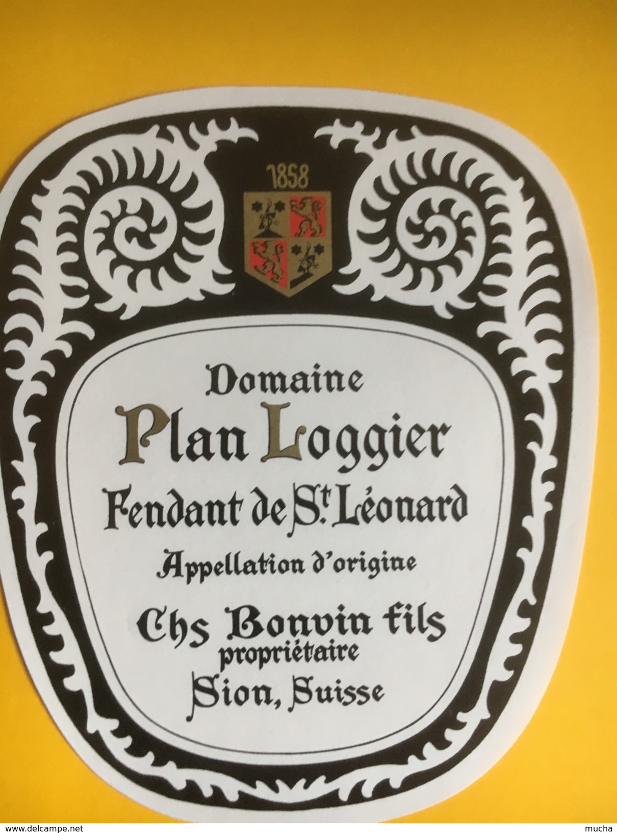 2139 -Suisse Valais Fendant De St-Léonard Domaine De Plan Loggier - Autres & Non Classés