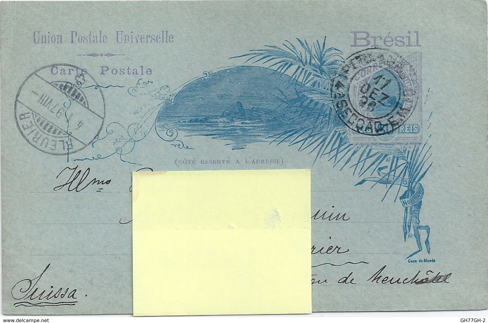 Carte Postale Union Postale Universelle Brésil 1897 - Autres