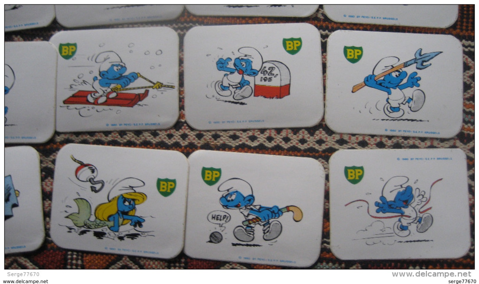 SCHTROUMPFS BP Peyo Autocollants Sports Athlétisme équitation Schtroumpf Smurf Schlumpf - Werbeobjekte