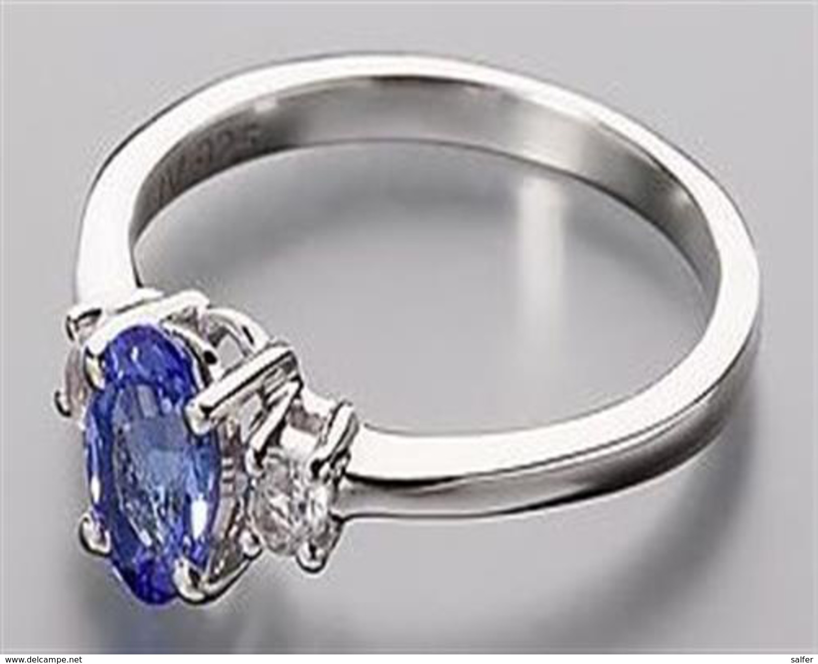 Anello In Argento 925 Sterling Con Tanzanite - Anelli