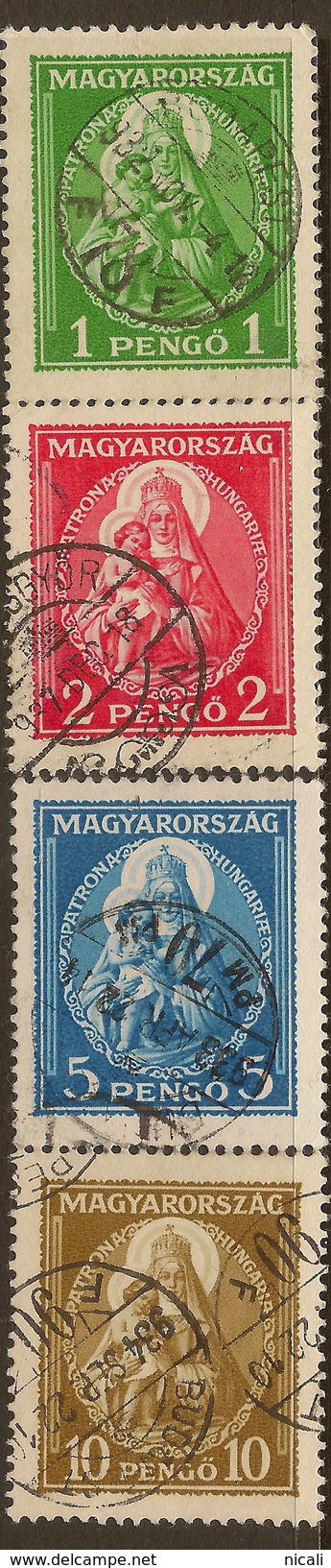 HUNGARY 1932 1p - 10p Madonna SG 535-8 U #WM51 - Used Stamps