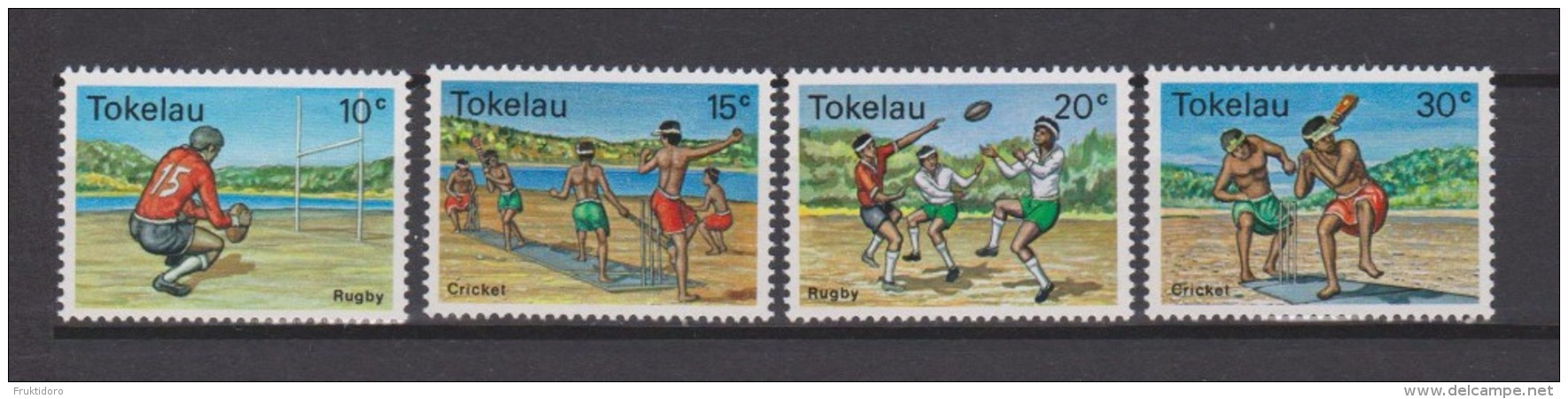 Tokelau Mi 62-65 Cricket & Rugby - Islander - Ball - 1979 ** - Tokelau