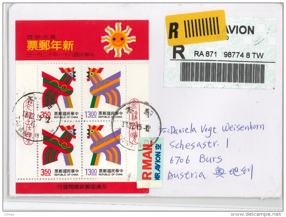 China Taiwan Hahn Sonne Formosa - Briefe U. Dokumente