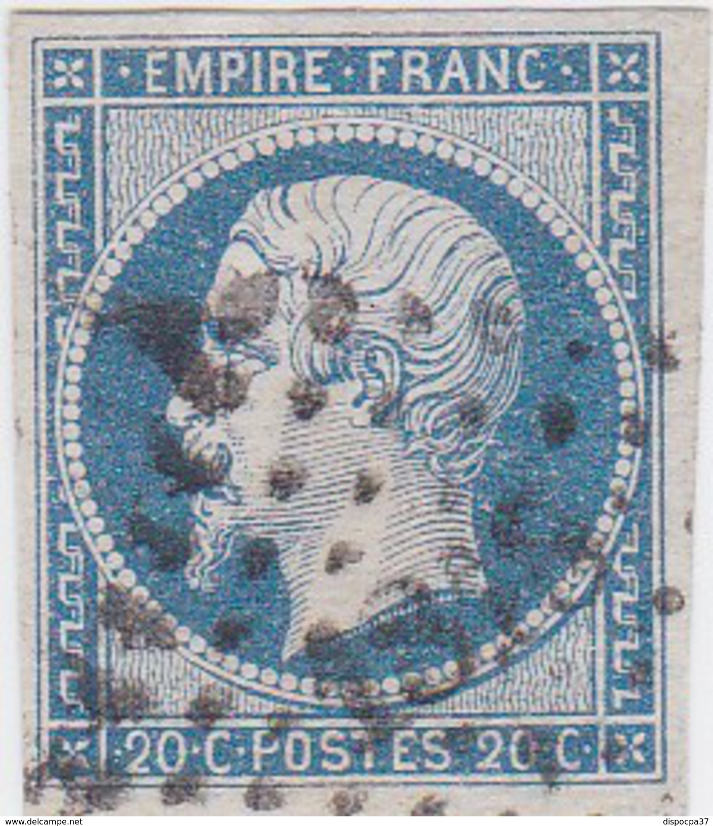 N° 14 Af Bleu Laiteux  /  PC  1818   LYON  /  RHONE      LOT 14112 - 1853-1860 Napoléon III.