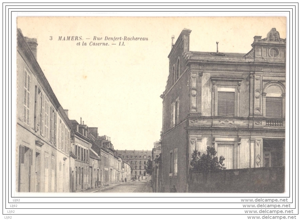 CPA 72 - MAMERS (Sarthe) - 3. Rue Denfert Rochereau Et La Caserne - LL - Mamers