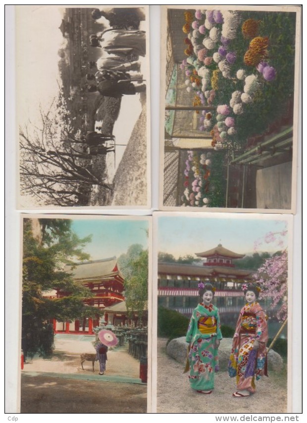 Lot 4 Anciennes Photos Japon Geishas - Autres & Non Classés