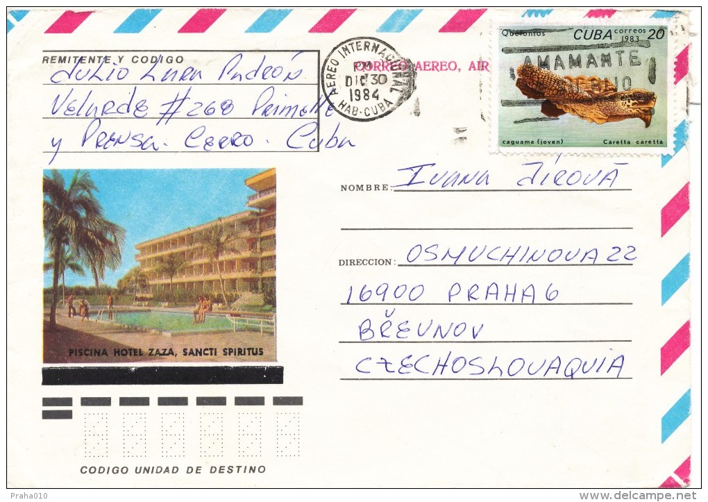 K9538 - Cuba (1984) Hab Cuba, Aero Internacional: Breastfeed Your Child (promotional Machine Postmark!) - Sonstige & Ohne Zuordnung