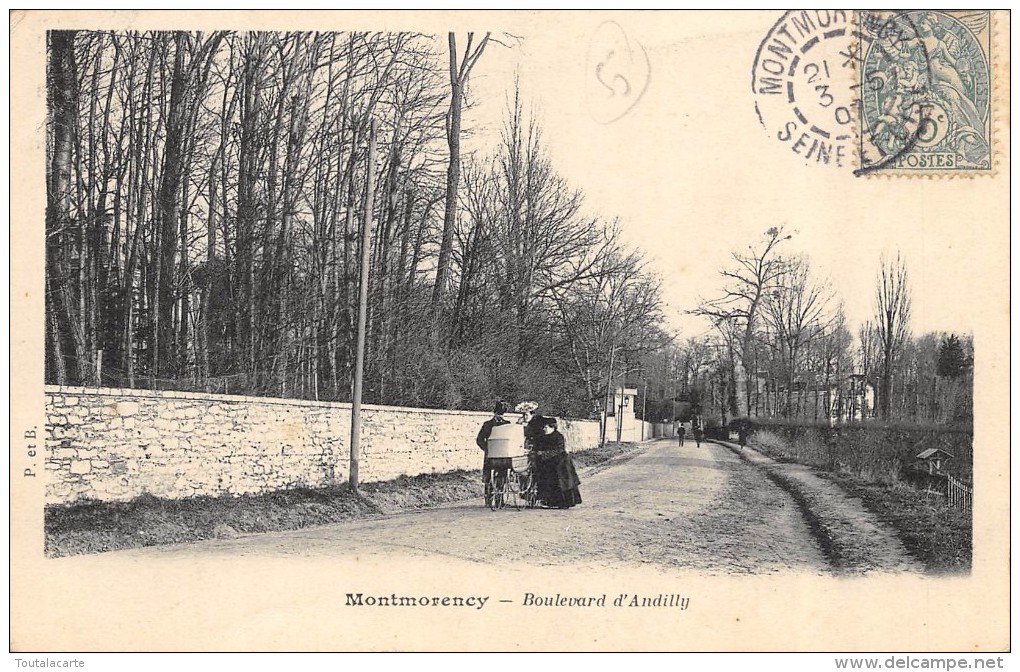 CPA 95 MONTMORENCY BOULEVARD D ANDILLY 1907 - Montmorency