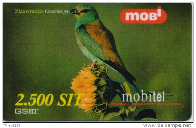 SLOVENIA PHONECARD MOBITEL/BIRDS(roller)-2500 Units - 12/01-USED(thick Plastic)/bx1 - Slowenien