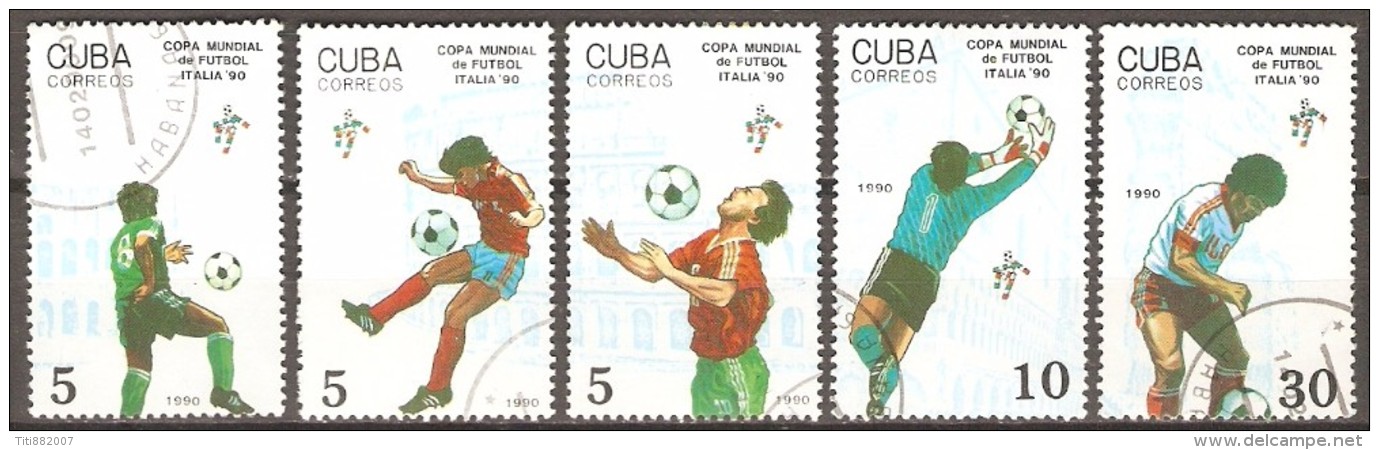 C U B A     -.    FOOTBALL.   Mondial  Italie 1990   -   Oblitérés. - 1990 – Italy