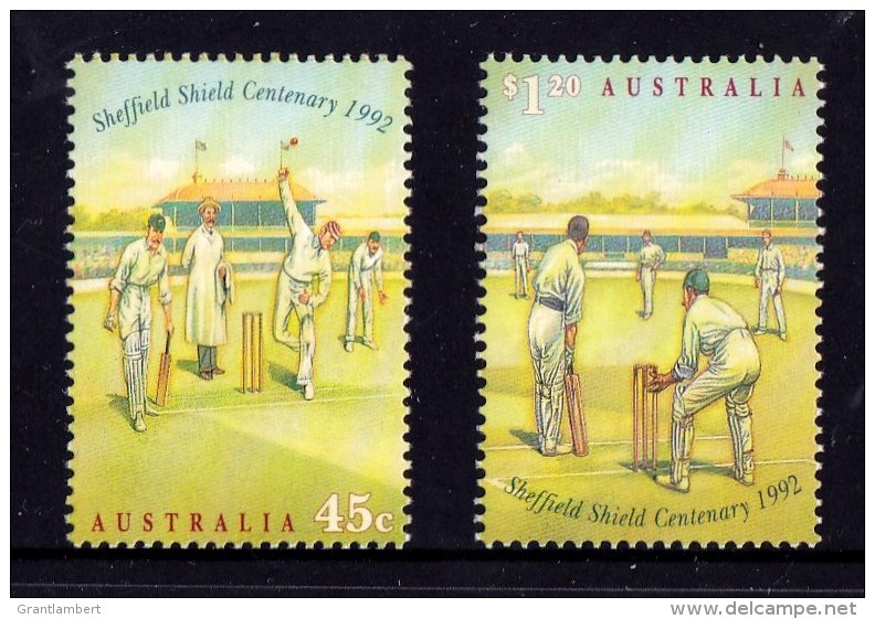 Australia 1992 Cricket - Sheffield Shield Centenary Set Of 2 MNH - Mint Stamps