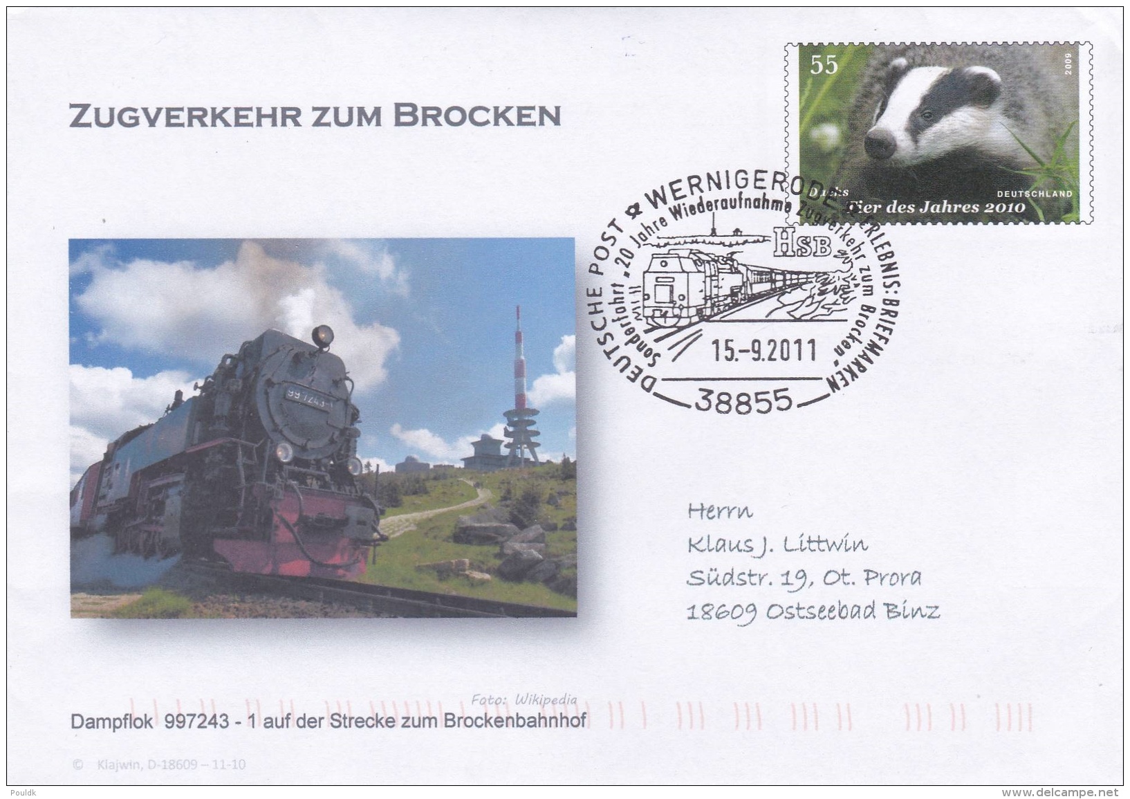 Train:  Germany PS Zugverkehr Zum Brocken P/m Wernigerode 2011 (SKO15-4E) - Treinen