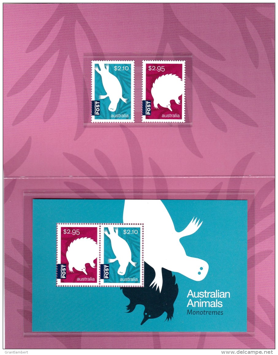 Australia 2016 Animals - Monotremes Presentation Pack - Presentation Packs