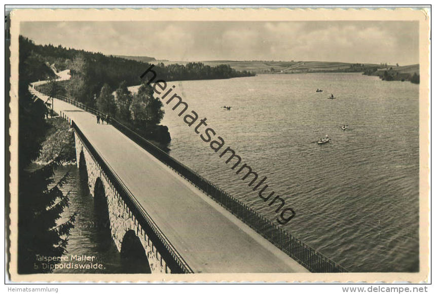 Talsperre Malter - Dippoldiswalde - Foto-Ansichtskarte - Verlag A. & R. Adam Dresden - Dippoldiswalde