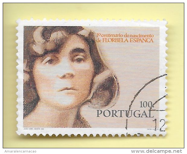 TIMBRES - STAMPS - PORTUGAL -1994-1. CENTENAIRE DE LA NAISSANCE POÈTE FLORBELA ESPANCA -TIMBRE OBLITÉRÉ CLÔTURE DE SÉRIE - Gebraucht