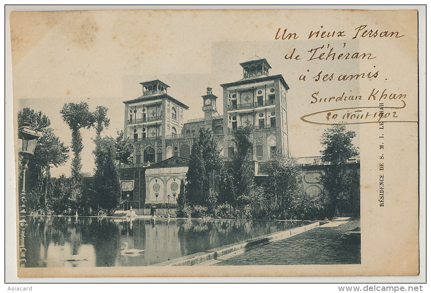 Exposition Universelle Paris June 13, 1900 Residence  S.M. I. Le Shah Un Vieux Persan De Teheran à Ses Amis Surdian Khan - Iran