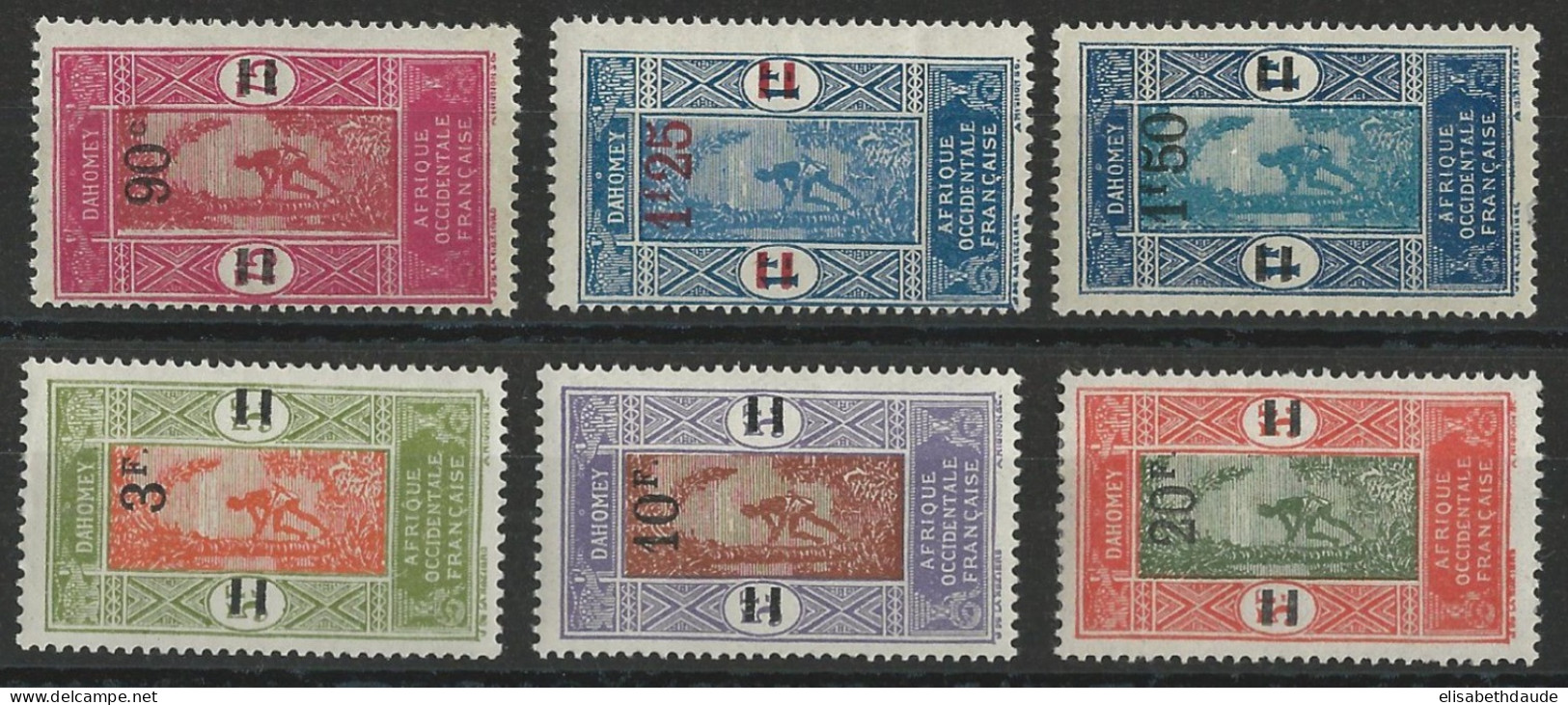DAHOMEY - 1926/27 - SERIE COMPLETE YVERT N°79/84 * MH - COTE = 42.5 EUR. - CHARNIERES CORRECTES - Unused Stamps