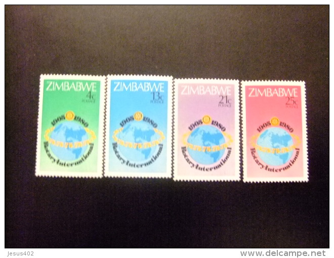 ZIMBABWE 1980 75 ANIVERSARIO ROTARY INTERNACIONAL Yvert N º 17 / 20 ** MNH - Zimbabwe (1980-...)