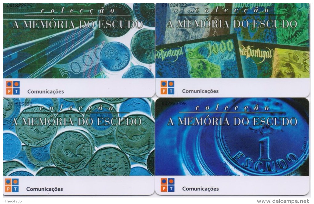 PORTUGAL TELECOM PHONECARD(CHIP) COINS(4 Pcs)-1/03-2000pcs!!! -USED(bx1)-RARE!!! - Portugal