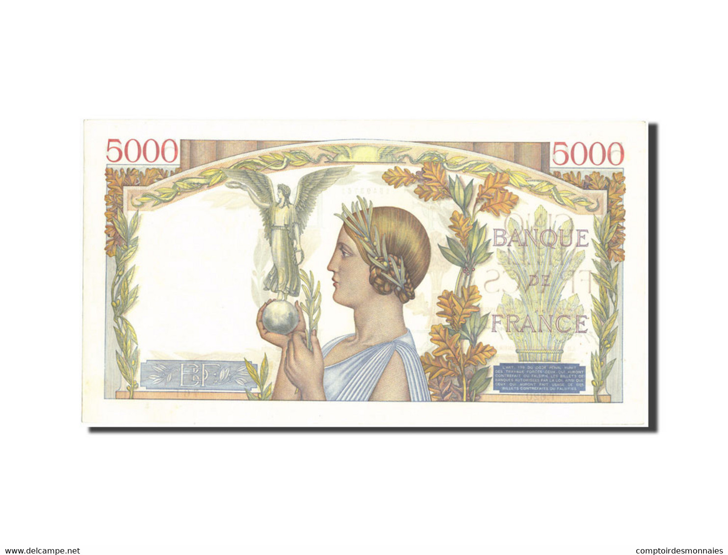 Billet, France, 5000 Francs, 5 000 F 1934-1944 ''Victoire'', 1941, 1941-07-31 - 5 000 F 1934-1944 ''Victoire''