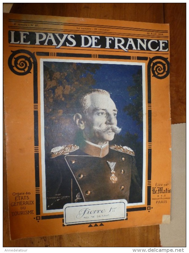 1915 LPDF: Pierre 1er De Serbie; Campagne-France 1915;CROISEUR AUXILIAIRE;L'espionnage Allemand;Les TROIS DIABLES-BLEUS - Otros & Sin Clasificación