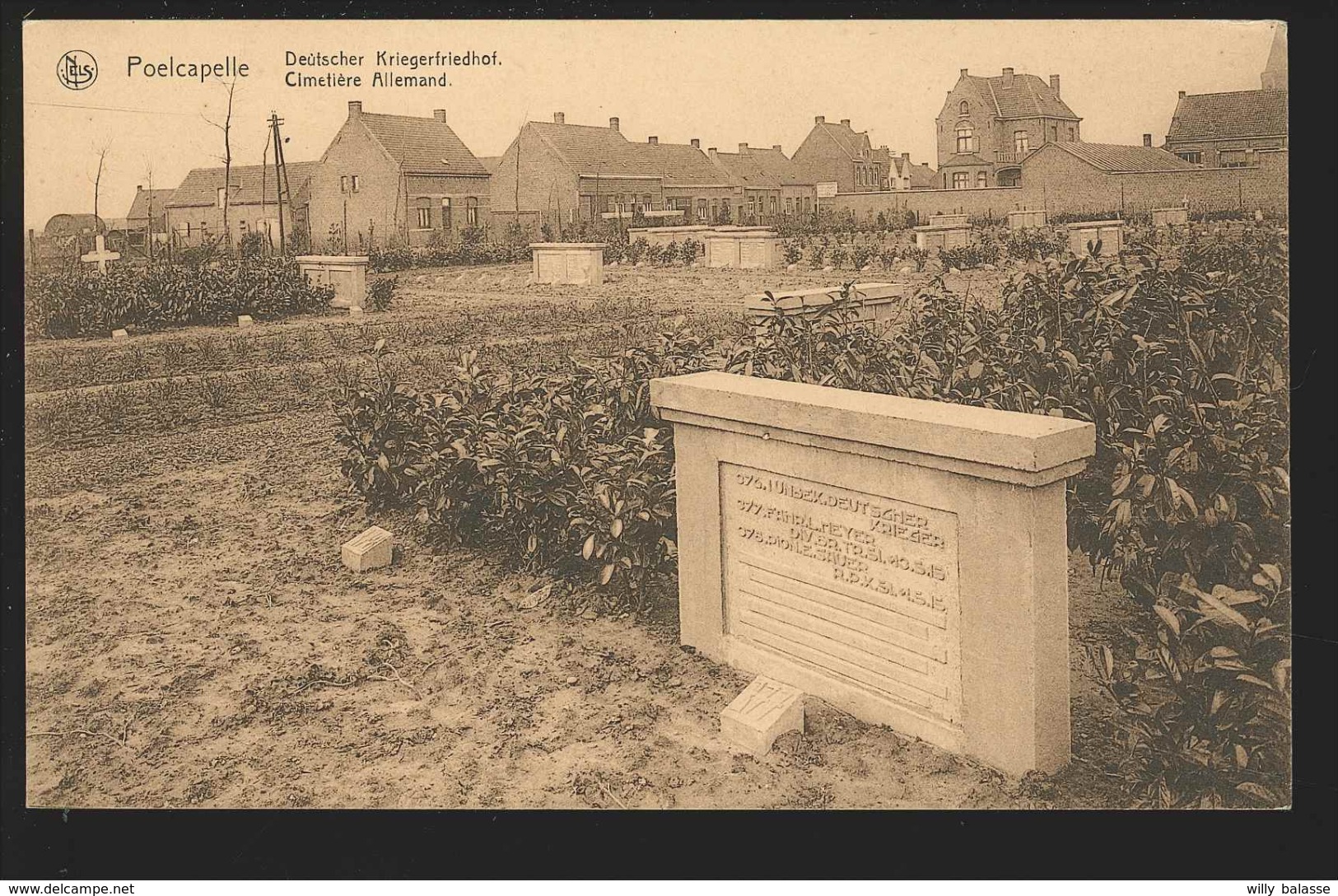 +++ CPA - POELKAPELLE - POELCAPELLE - Cimetière Allemand - Nels - E.Thill Série 19 N° 143  // - Langemark-Poelkapelle