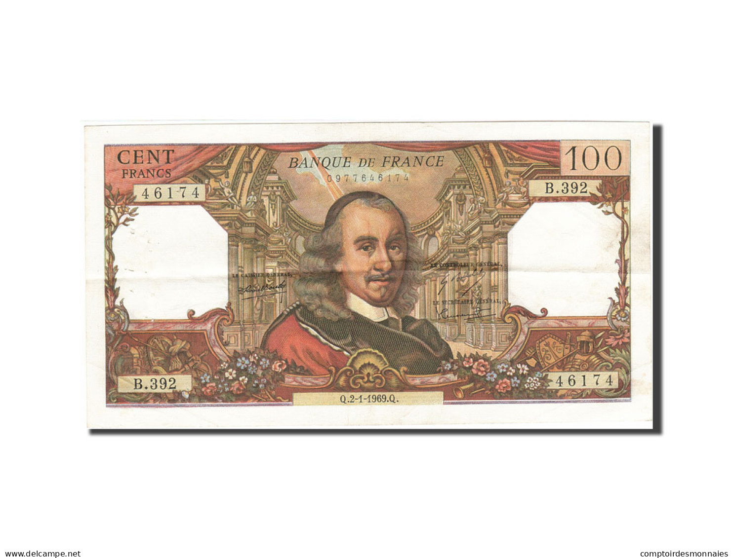 Billet, France, 100 Francs, 1964, 1969-01-02, TTB, Fayette:65.25, KM:149c - 100 F 1964-1979 ''Corneille''