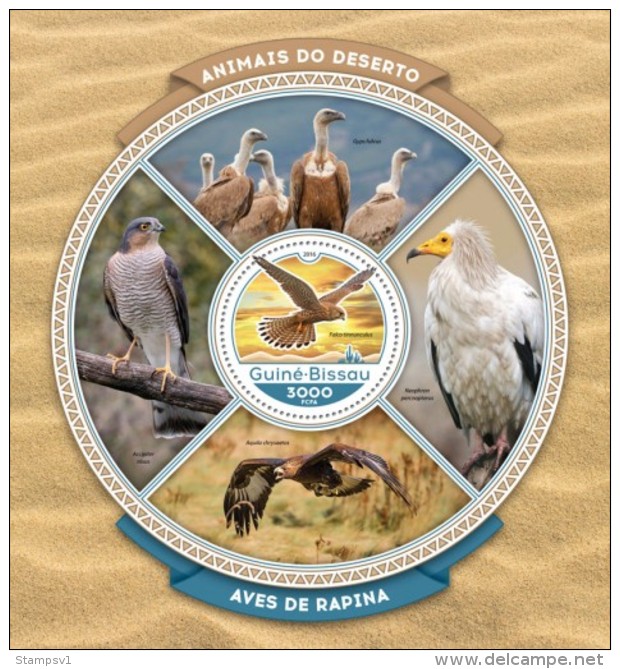 Guinea Bissau. 2016 Birds Of Prey. (601b) - Adler & Greifvögel