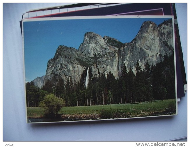 America USA CA Yosemite Bridalveil Fall From The Valley - Yosemite