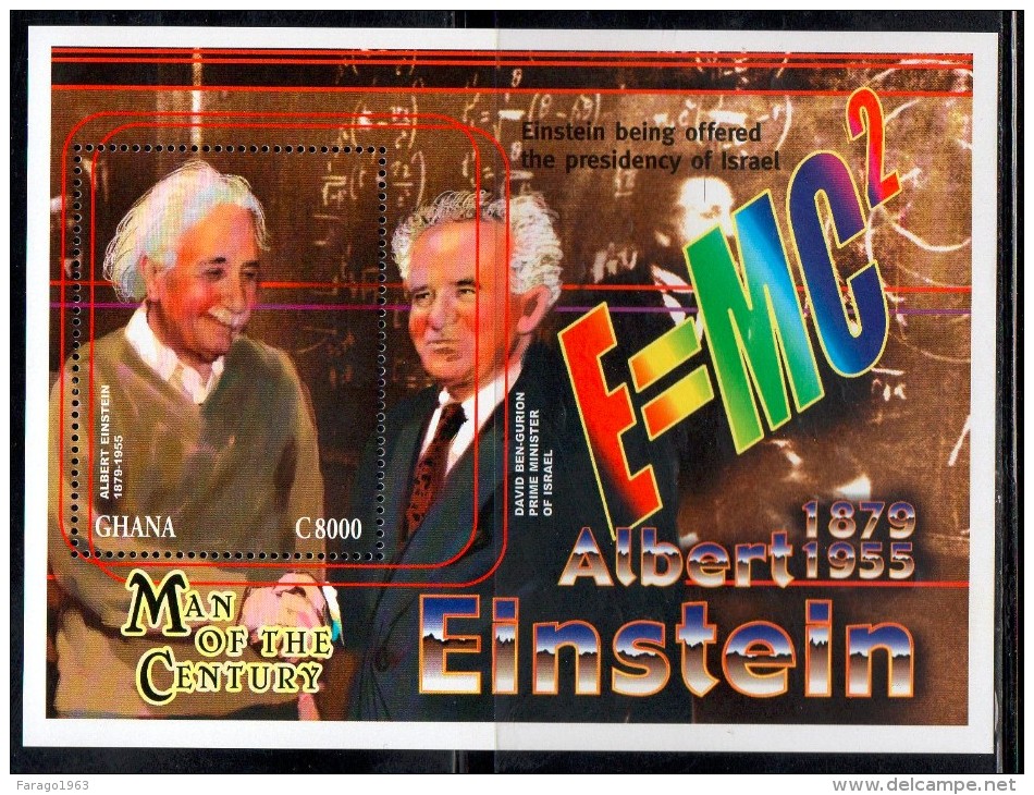 2000 Ghana  Einstein Science Physics Complete Set Of 1 Miniature Sheets  MNH - Ghana (1957-...)