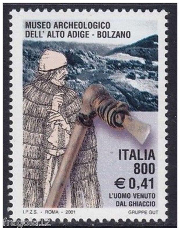 ITALIA 2001 - MUSEO ARCHEOLOGICO DI BOLZANO - L. 800 - MNH - Sonstige & Ohne Zuordnung