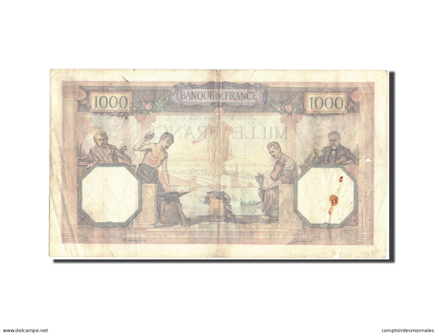 Billet, France, 1000 Francs, 1 000 F 1927-1940 ''Cérès Et Mercure'', 1932 - 1 000 F 1927-1940 ''Cérès Et Mercure''