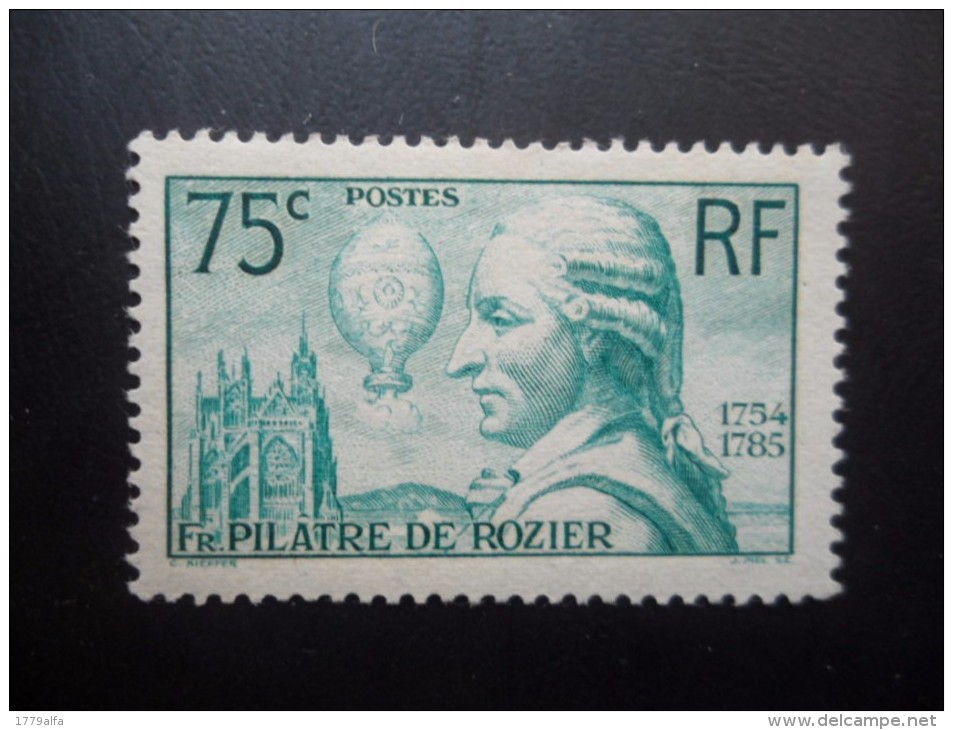 Année 1936 N° 313 Neuf * Pilatre De Rozier 5% Cote - Ungebraucht