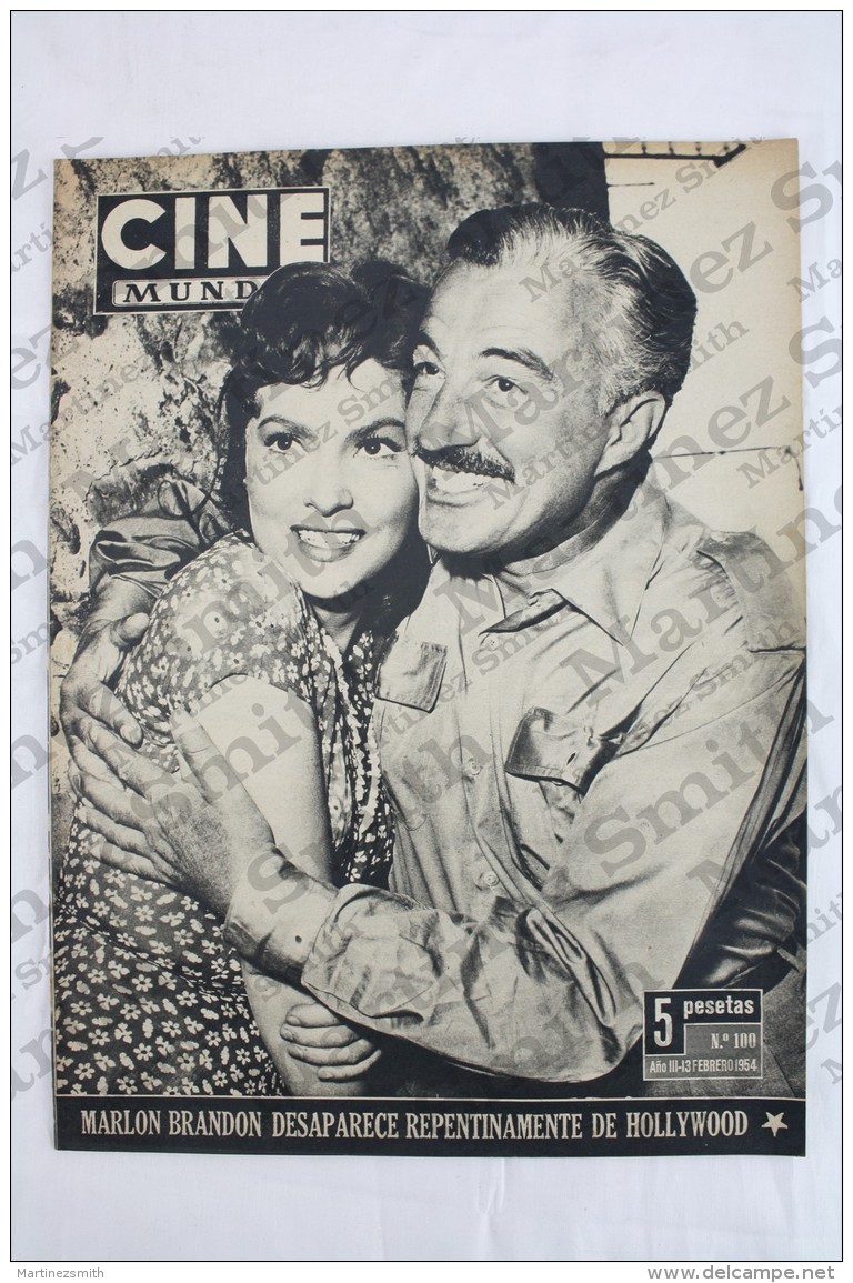 Old Movie/ Cinema Magazine From 1954, Cover: Gina Lollobrigida &amp; Vittorio De Sica, Back Cover: Gloria Grahame - Zeitschriften