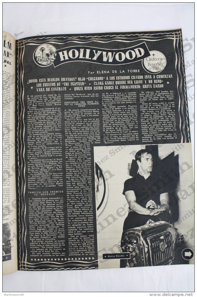 Old Movie/ Cinema Magazine From 1954, Cover: Gina Lollobrigida &amp; Vittorio De Sica, Back Cover: Gloria Grahame - Zeitschriften