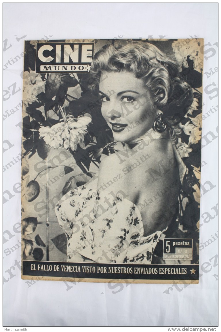 Old Movie/ Cinema Magazine From 1953, Cover: Kathleen Hughes, Back Cover: Abbe Lane - Revistas