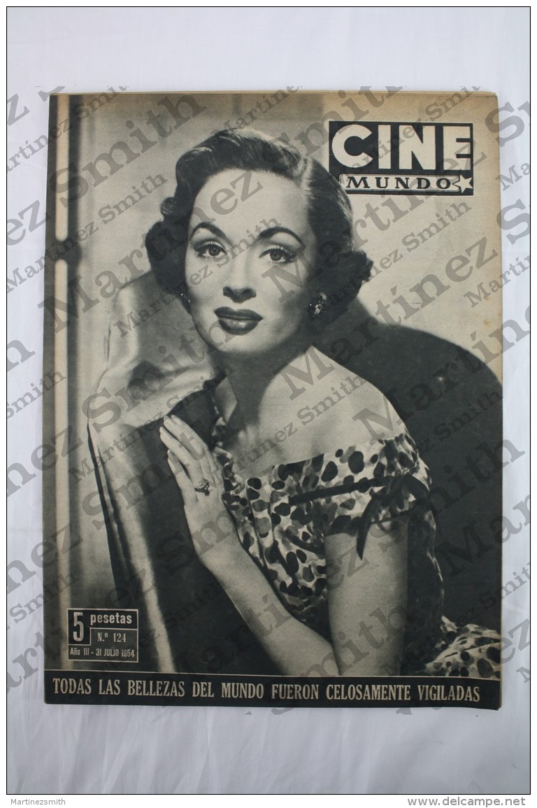 Old Movie/ Cinema Magazine From 1954, Cover: Ann Blyth, Back Cover: Mara Corday &amp; Gina Lollobrigida - Revistas