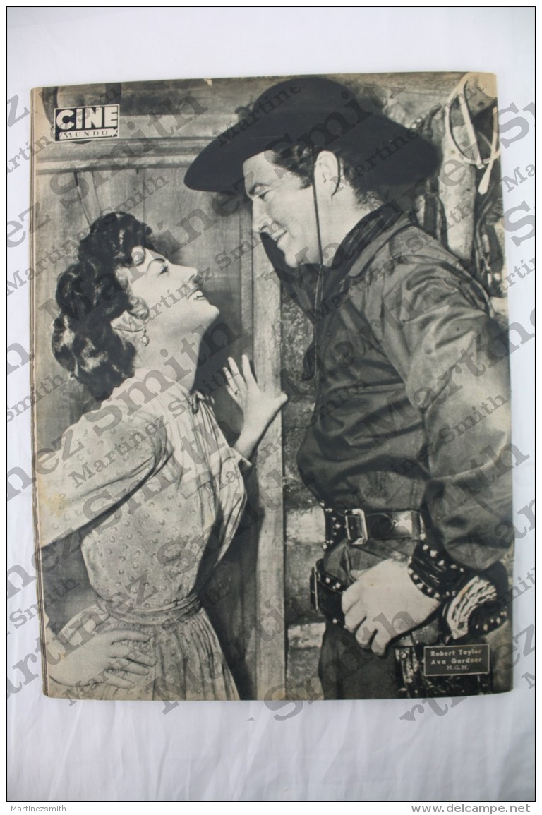 Old Movie/ Cinema Magazine From 1954, Cover: Amparito Rivelles, Back Cover: Robert Taylor &amp; Ava Gardner - Revistas