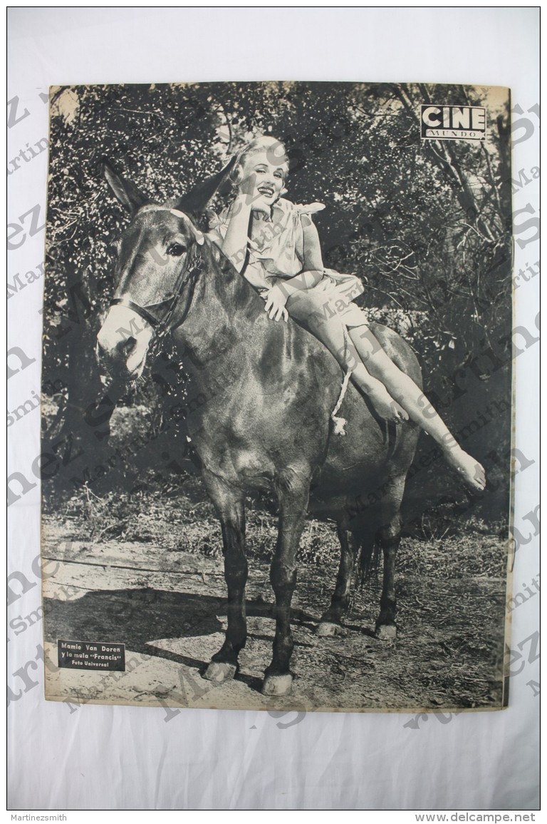 Old Movie/ Cinema Magazine From 1954, Cover: Jame Griffiths &amp; Gregory Peck , Back Cover: Mamie Van Doren - Revistas